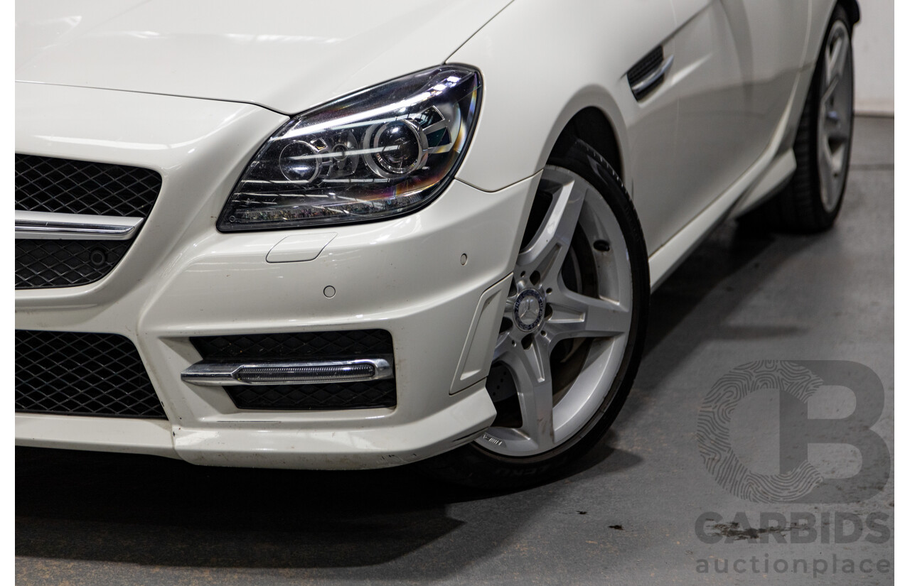 3/2013 Mercedes Benz SLK 250 AMG Package R172 MY13 2d Convertible Calcite White Turbo 1.8L