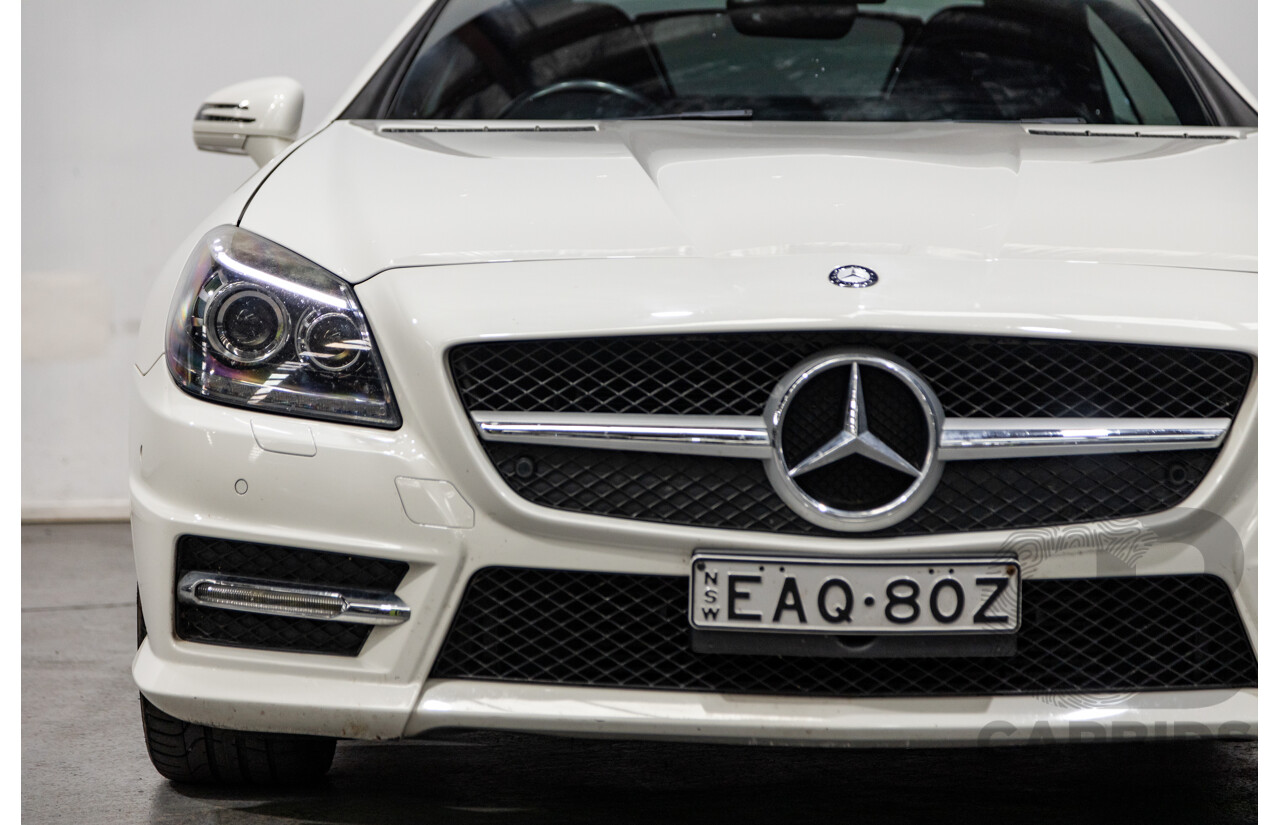 3/2013 Mercedes Benz SLK 250 AMG Package R172 MY13 2d Convertible Calcite White Turbo 1.8L