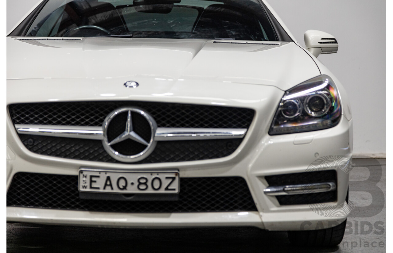 3/2013 Mercedes Benz SLK 250 AMG Package R172 MY13 2d Convertible Calcite White Turbo 1.8L