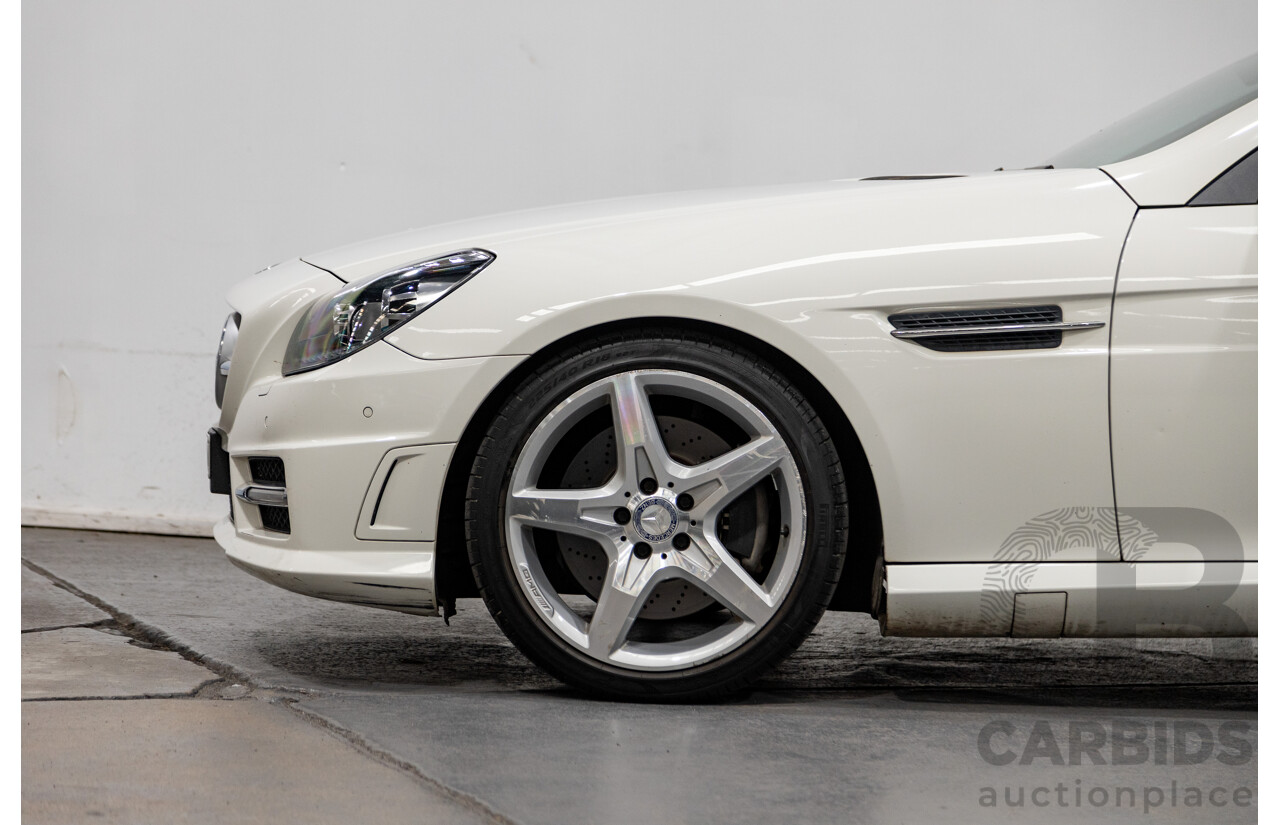 3/2013 Mercedes Benz SLK 250 AMG Package R172 MY13 2d Convertible Calcite White Turbo 1.8L