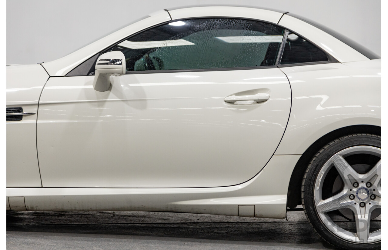 3/2013 Mercedes Benz SLK 250 AMG Package R172 MY13 2d Convertible Calcite White Turbo 1.8L