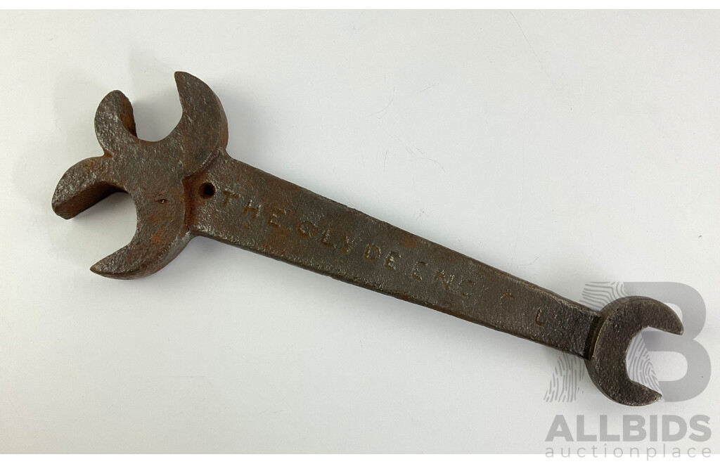 The Clyde Engineering Co Cast Iron Work Shop Spanner