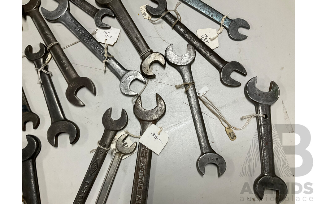 Collection of Australian Spanners Including Mintern, John Buncle & Son, Fairfax, Sidchrome and More