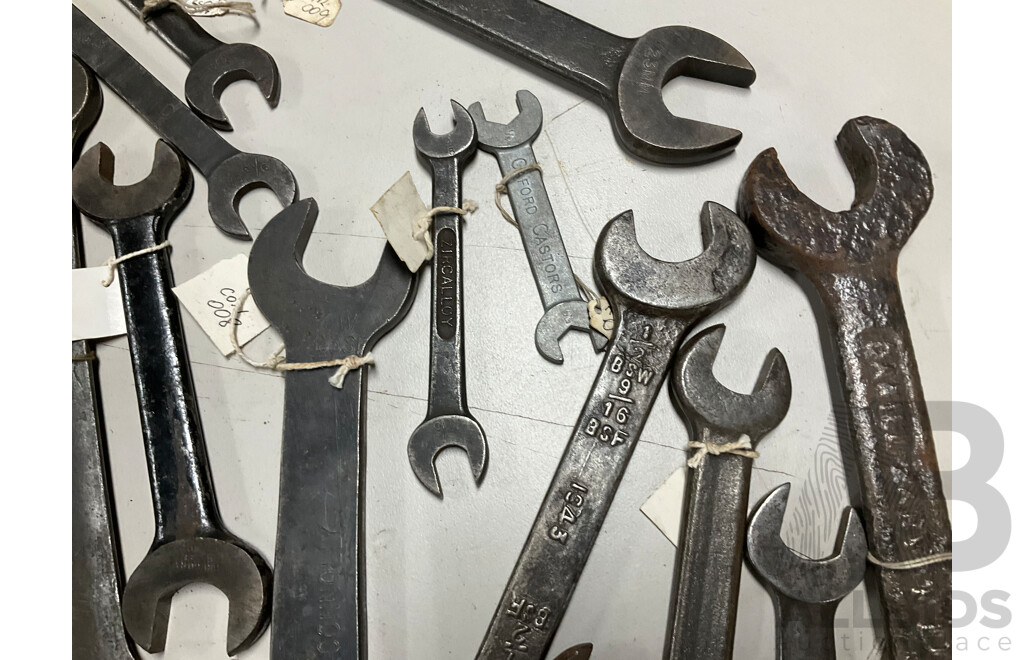 Collection of Vintage Spanners Including Caford Castors Zircalloy, Fairbanks Morse & Co and More