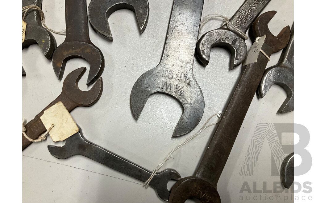 Collection of Vintage Spanners Including Caford Castors Zircalloy, Fairbanks Morse & Co and More