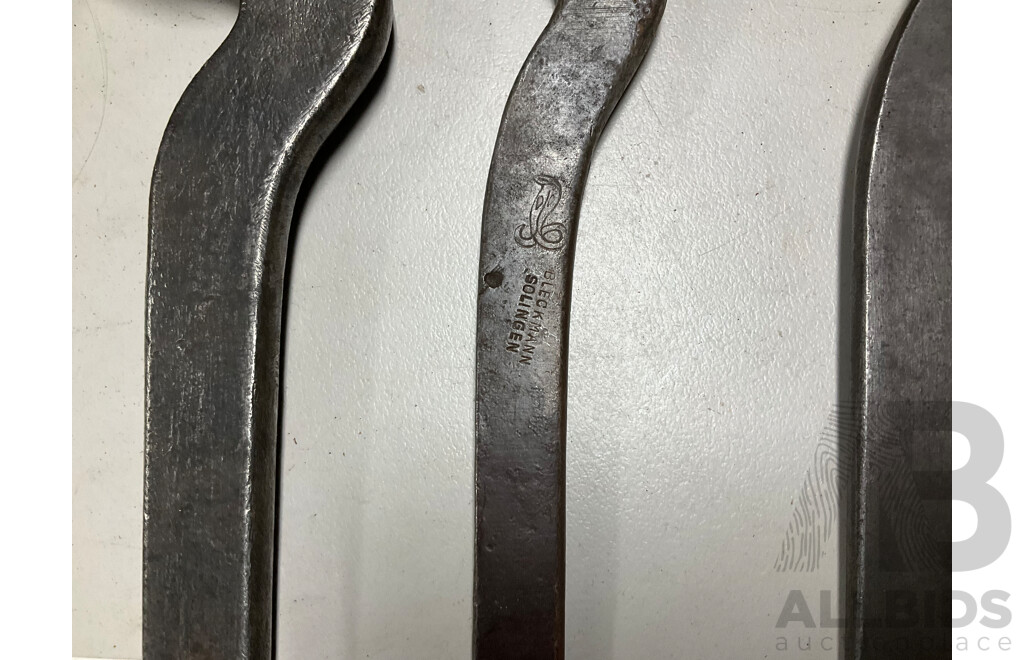 Eight Vintage Crank Arm Adjustable Spanners Including Geodore