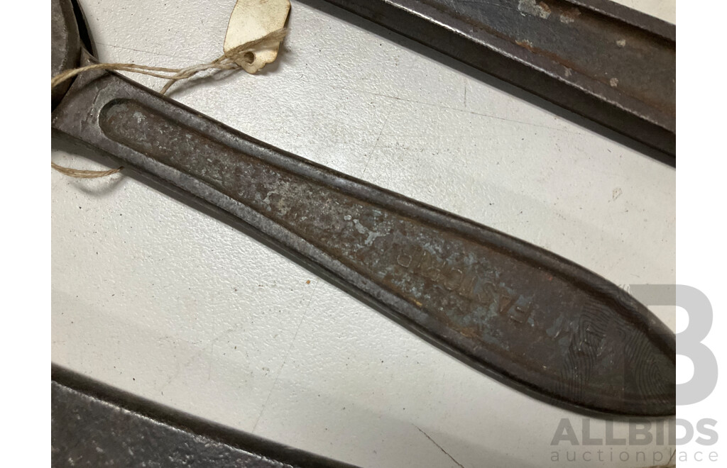Vintage Fast Grip Spanners with Raglan Tool & Co Eng Sydney Handcuff Wrench