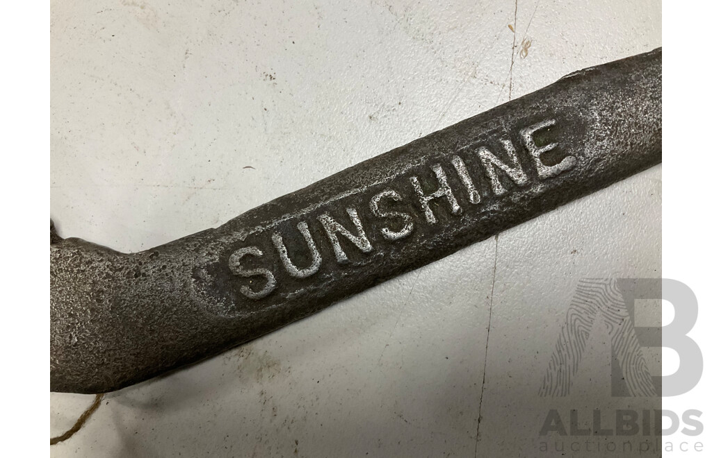 Vintage Sunshine Multi Spanner and and H.V McKay Twist Grip Adjustable Spanner