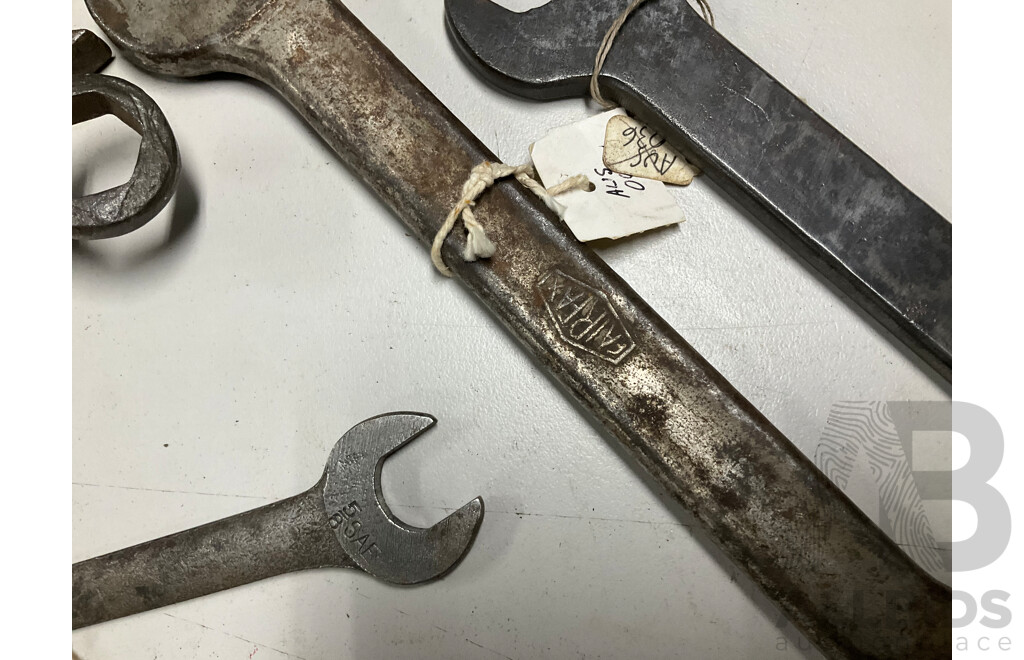Collection of Mostly Australian Vintage Spanners Including Zircalloy, Lock Tools, Shearer, Fairfax