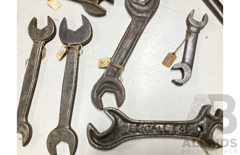 Collection of Vintage Spanners Including GMH, Matador, Hy Bar, Hawkeye, Messer