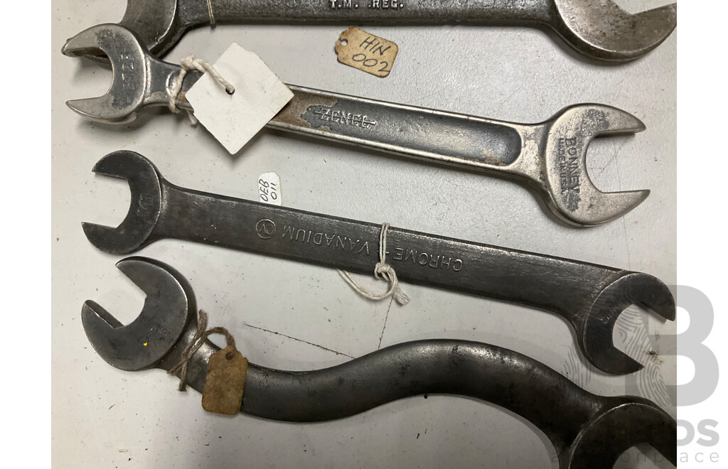 Vintage Hinsdale and Bonney Spanners, Made in USA
