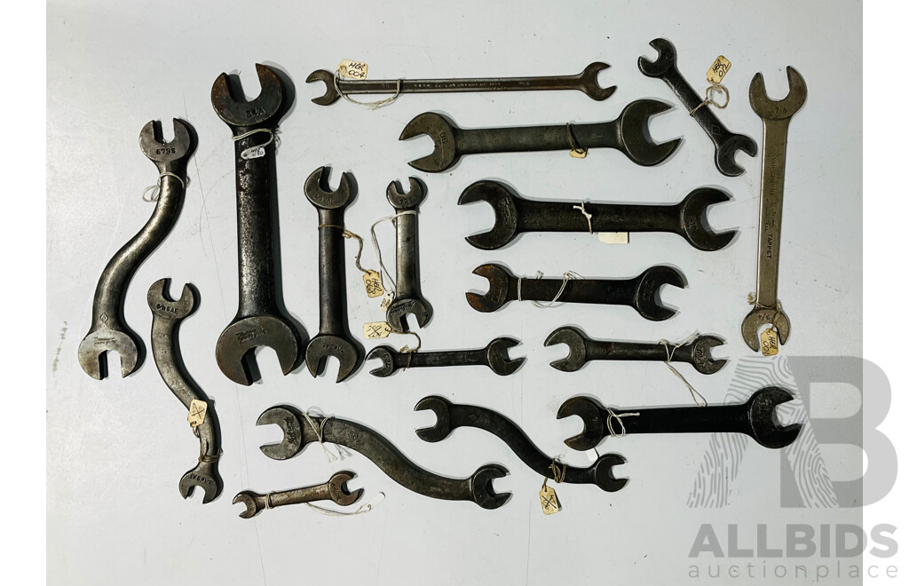 Collection Vintage Herbrand Open End Spanners