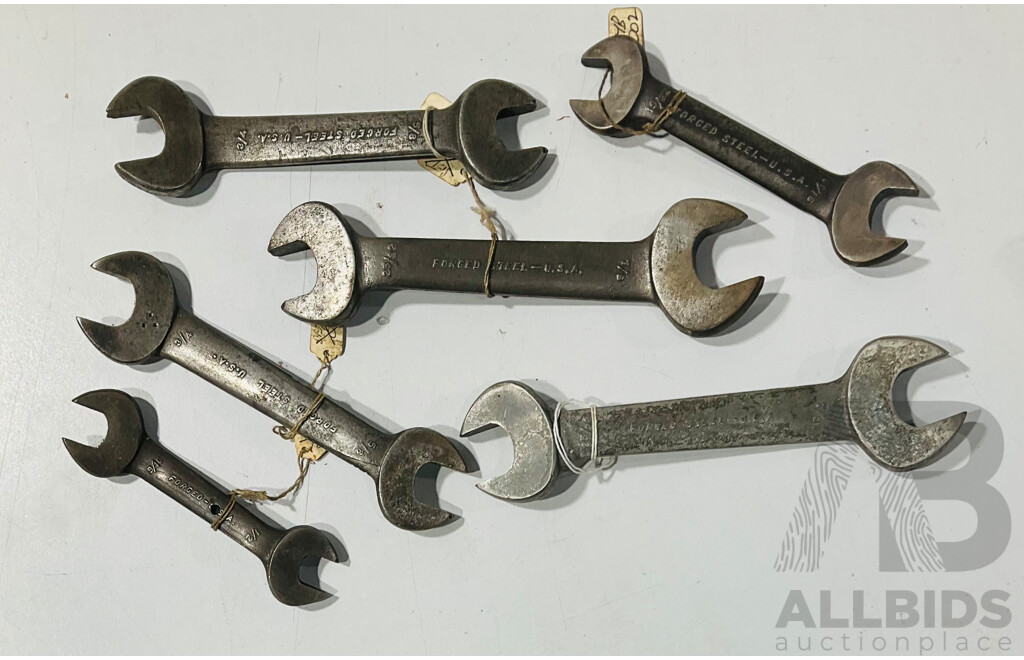 Vintage Hybar Forged Spanners Offset Metric/Imperial, Made in USA