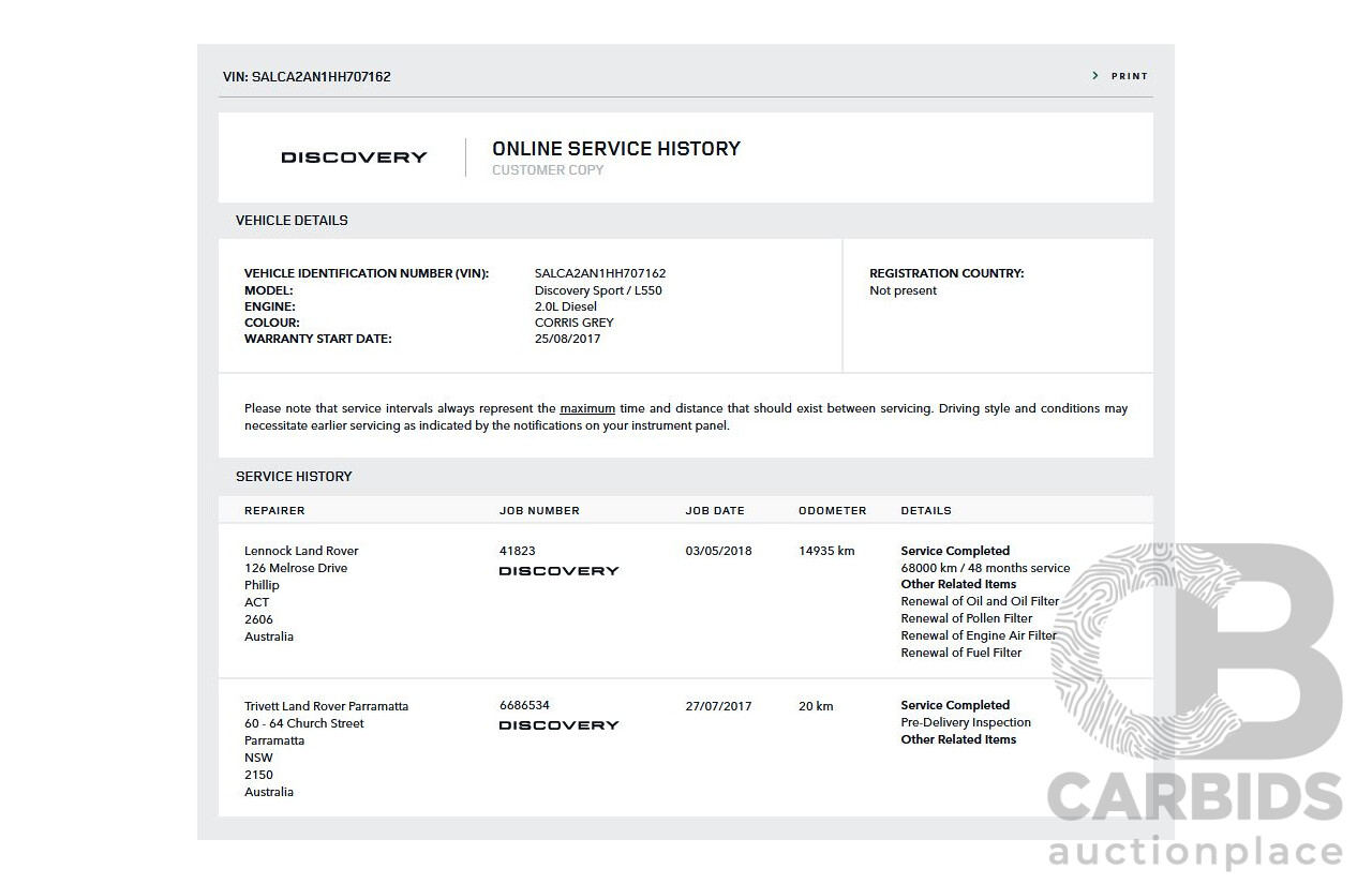 7/2017 Land Rover Discovery Sport TD4 HSE (AWD) L550 MY18 4d Wagon Corris Grey Metallic Turbo Diesel 2.0L