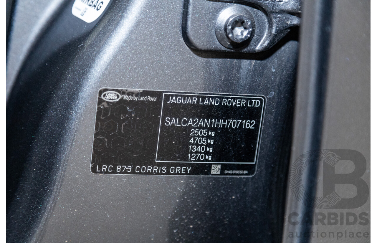 7/2017 Land Rover Discovery Sport TD4 HSE (AWD) L550 MY18 4d Wagon Corris Grey Metallic Turbo Diesel 2.0L
