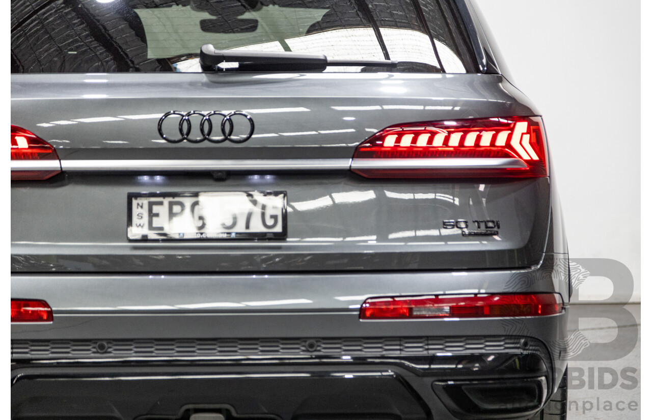 08/2021 Audi Q7 50 TDI S-Line Quattro (AWD) 4M MY21 4d Wagon Daytona Grey Pearl Turbo Diesel V6 3.0L - 48V Mild Hybrid