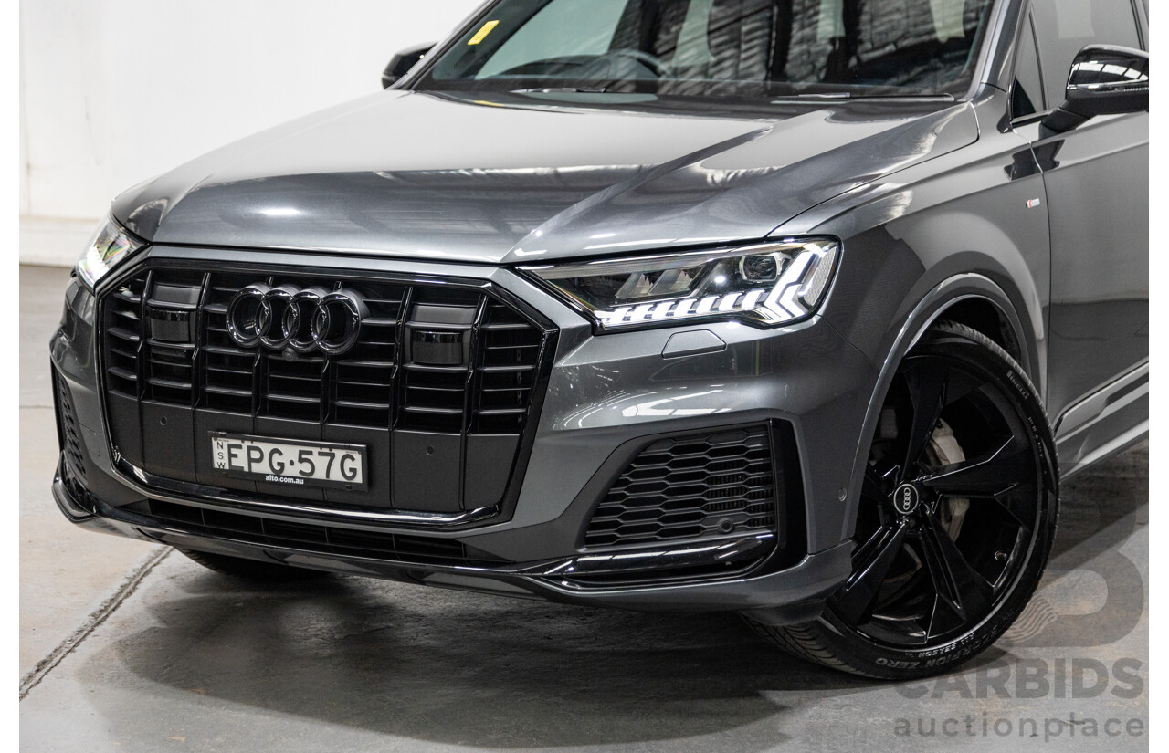 08/2021 Audi Q7 50 TDI S-Line Quattro (AWD) 4M MY21 4d Wagon Daytona Grey Pearl Turbo Diesel V6 3.0L - 48V Mild Hybrid