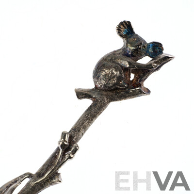 Vintage Sterling Silver Perfection Silverware Teaspoon with Koala Finial in Original Box