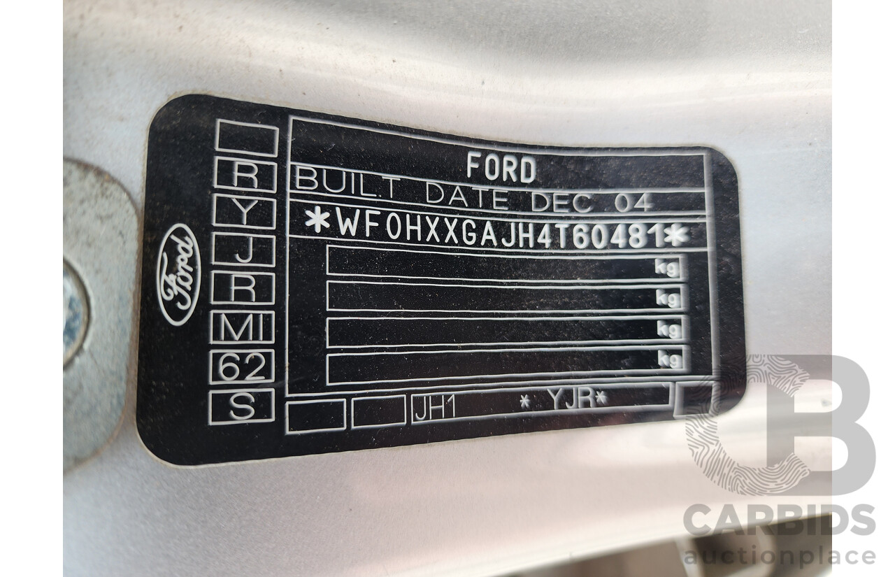 2/2005 Ford Fiesta LX WP 5d Hatchback Silver Or Chrome 1.6L