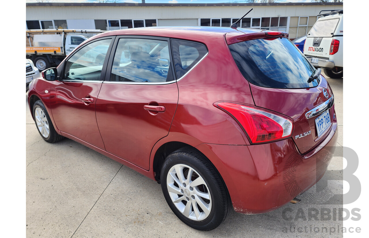 10/2015 Nissan Pulsar ST C12 SERIES 2 5d Hatchback Red 1.8L