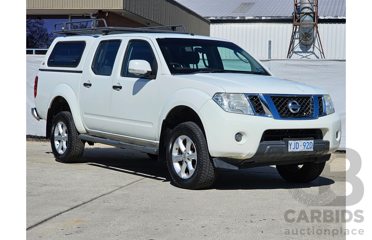 8/2012 Nissan Navara ST (4x2) D40 MY12 Dual Cab P/Up White 2.5L