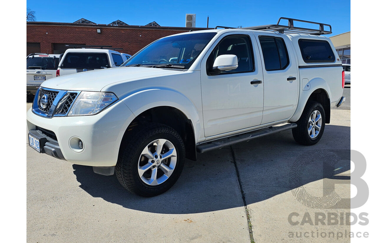 8/2012 Nissan Navara ST (4x2) D40 MY12 Dual Cab P/Up White 2.5L