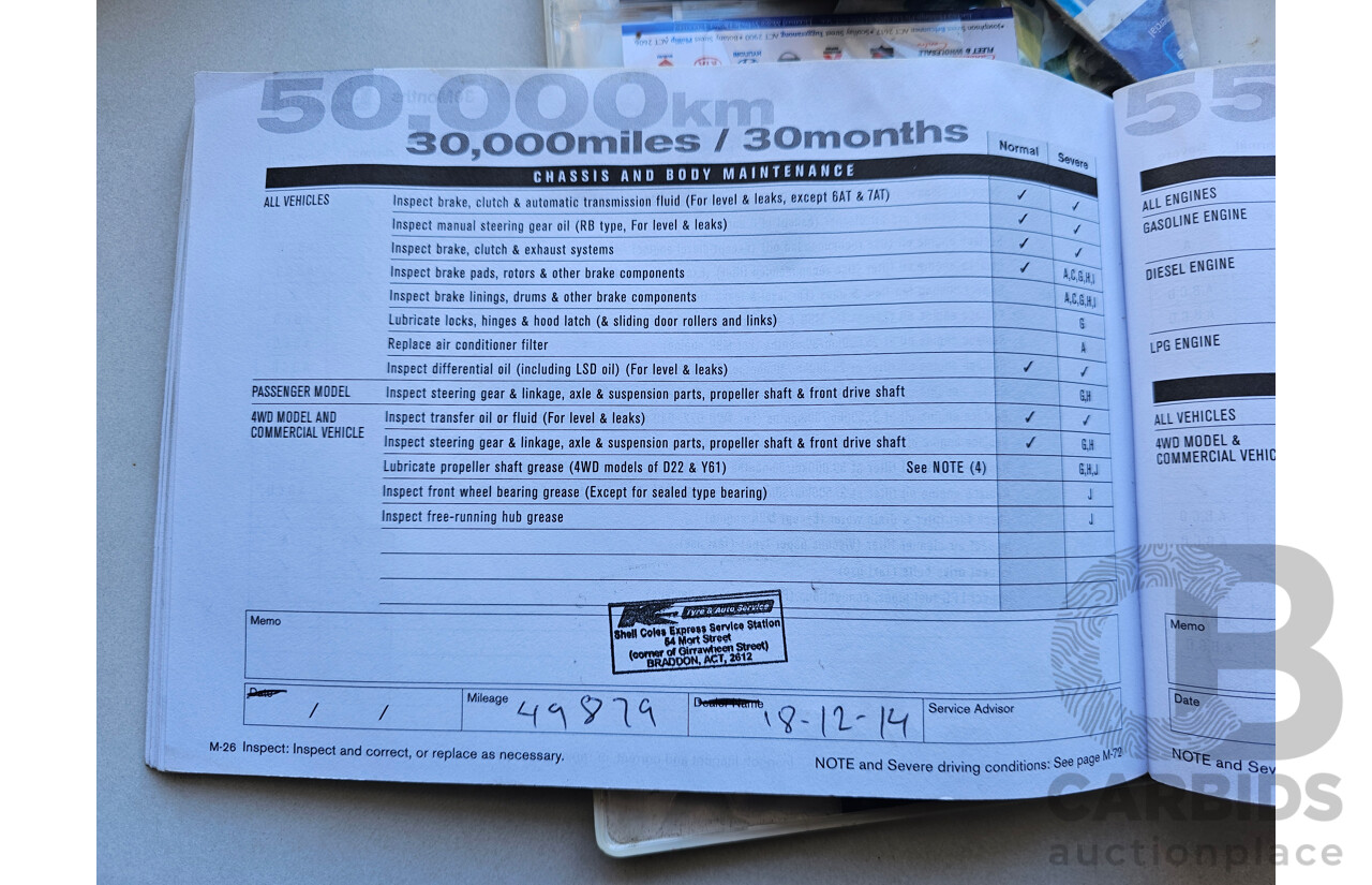 8/2012 Nissan Navara ST (4x2) D40 MY12 Dual Cab P/Up White 2.5L