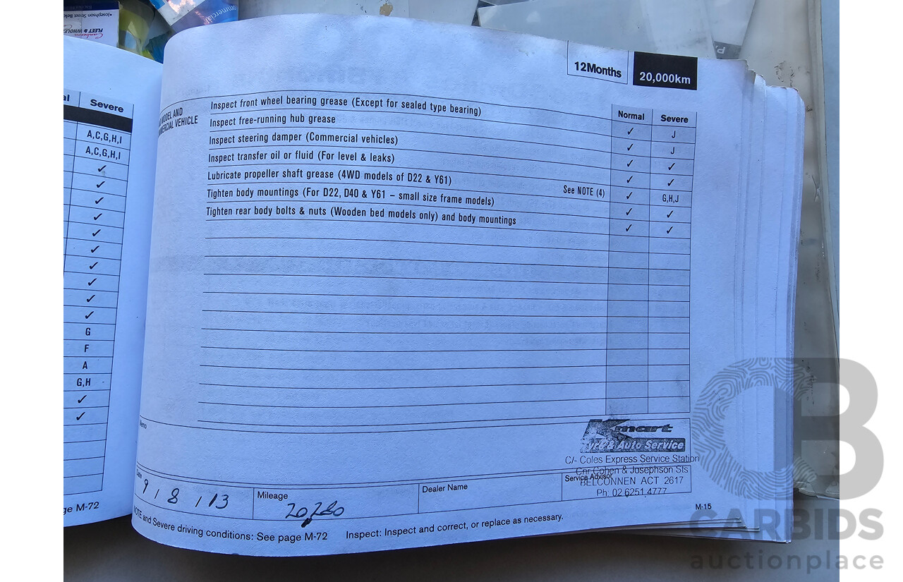 8/2012 Nissan Navara ST (4x2) D40 MY12 Dual Cab P/Up White 2.5L