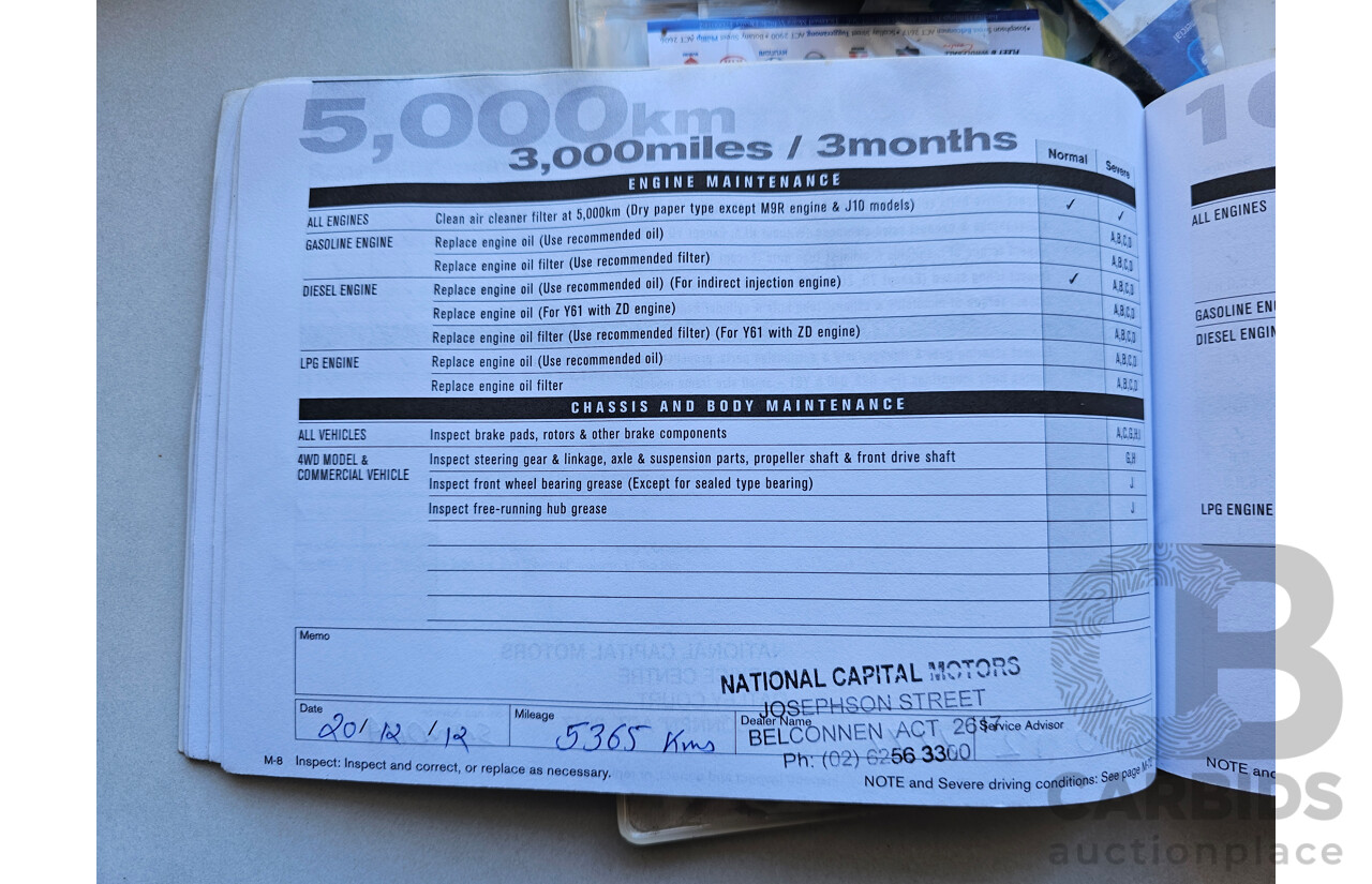 8/2012 Nissan Navara ST (4x2) D40 MY12 Dual Cab P/Up White 2.5L