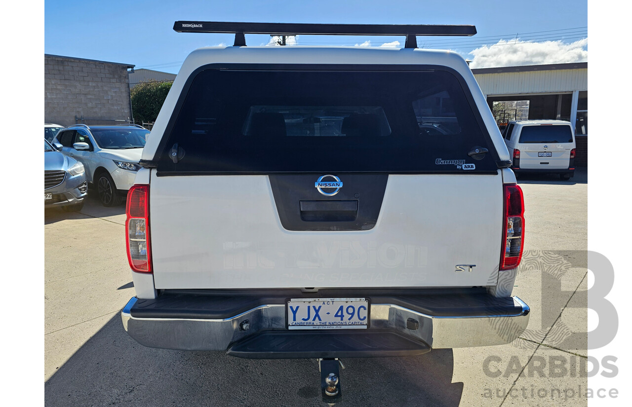 7/2014 Nissan Navara ST (4x2) D40 MY12 Dual Cab P/Up White 2.5L