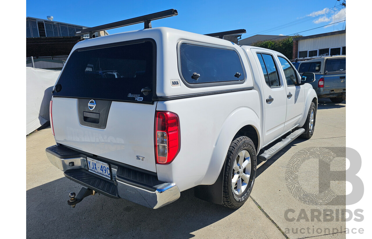 7/2014 Nissan Navara ST (4x2) D40 MY12 Dual Cab P/Up White 2.5L