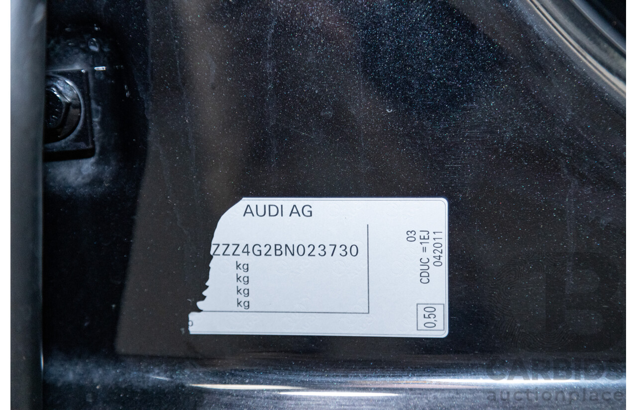 8/2011 Audi A6 3.0 TDI Quattro (AWD) S-Line Package C7 4d Sedan Black Turbo Diesel V6 3.0L