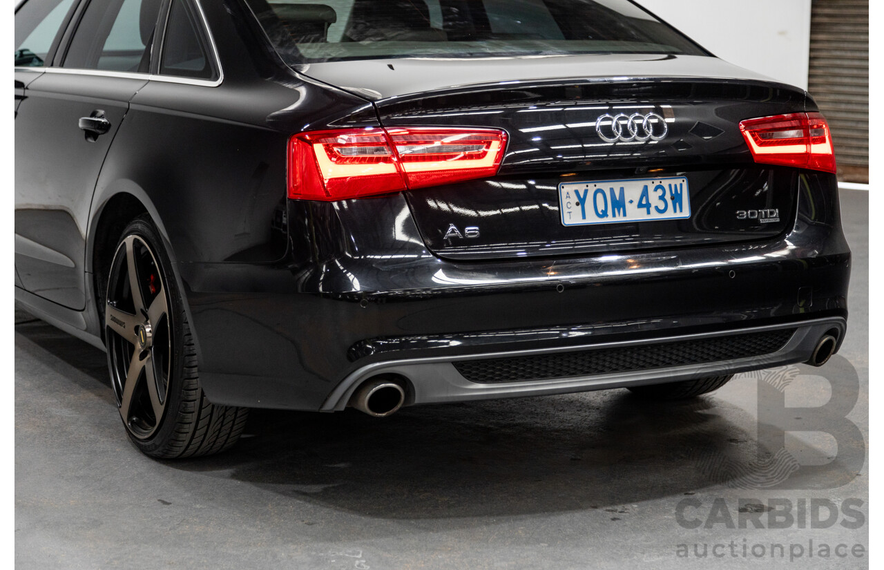 8/2011 Audi A6 3.0 TDI Quattro (AWD) S-Line Package C7 4d Sedan Black Turbo Diesel V6 3.0L