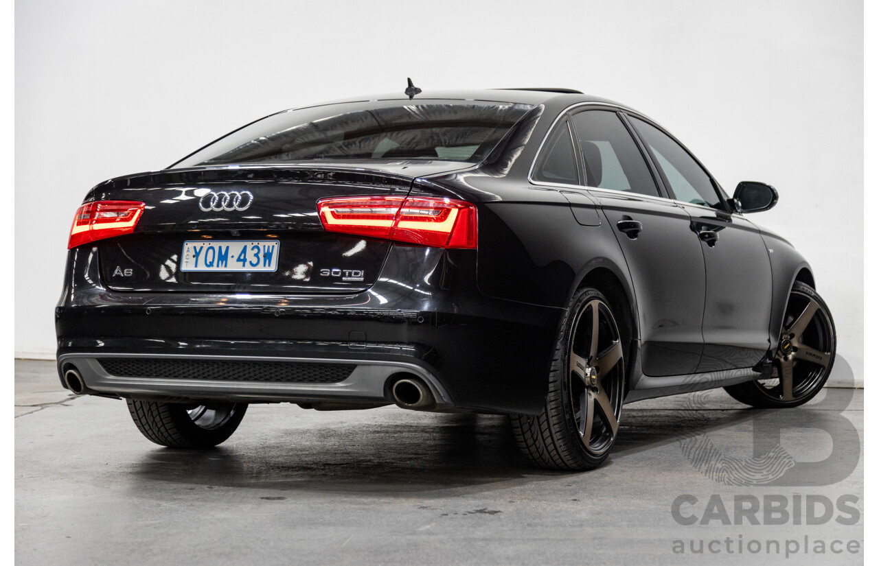 8/2011 Audi A6 3.0 TDI Quattro (AWD) S-Line Package C7 4d Sedan Black Turbo Diesel V6 3.0L