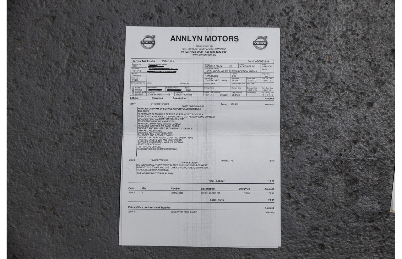 1/2013 Volvo S60 T5 R-Design F MY13 4d Sedan Ice White Turbo 2.0L