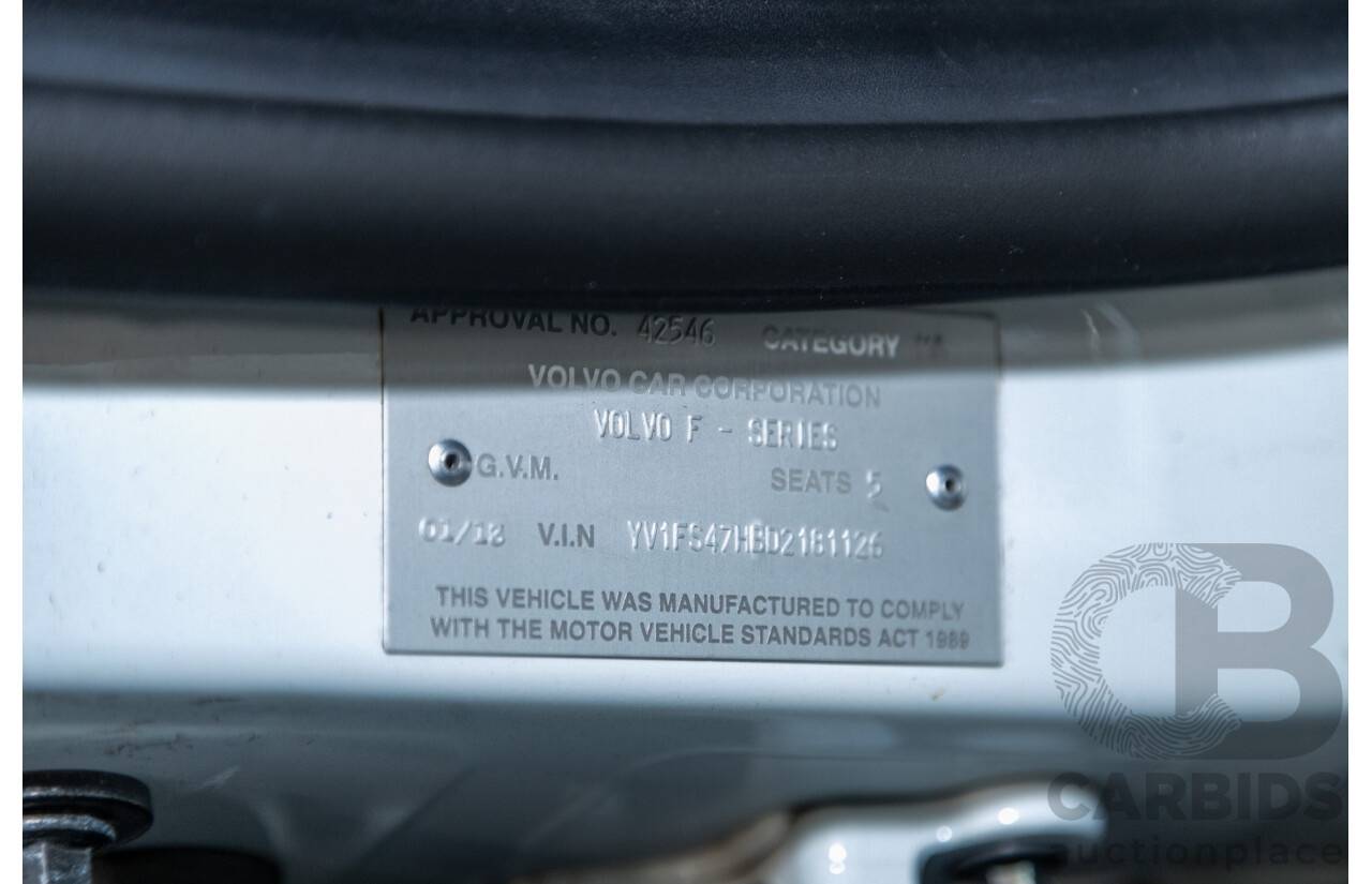 1/2013 Volvo S60 T5 R-Design F MY13 4d Sedan Ice White Turbo 2.0L