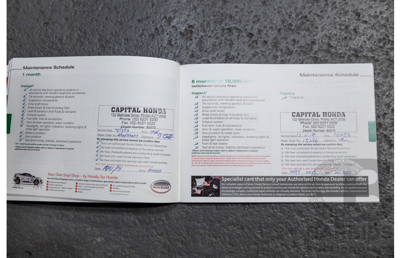 10/2013 Honda Accord VTi-S 4d Sedan Pearl White Orchid 2.4L