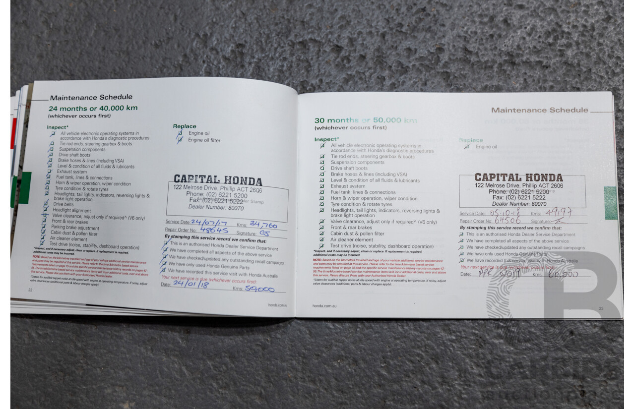 10/2013 Honda Accord VTi-S 4d Sedan Pearl White Orchid 2.4L