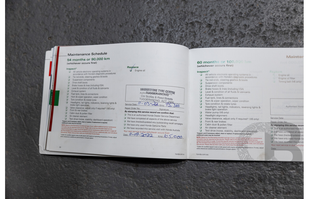 10/2013 Honda Accord VTi-S 4d Sedan Pearl White Orchid 2.4L