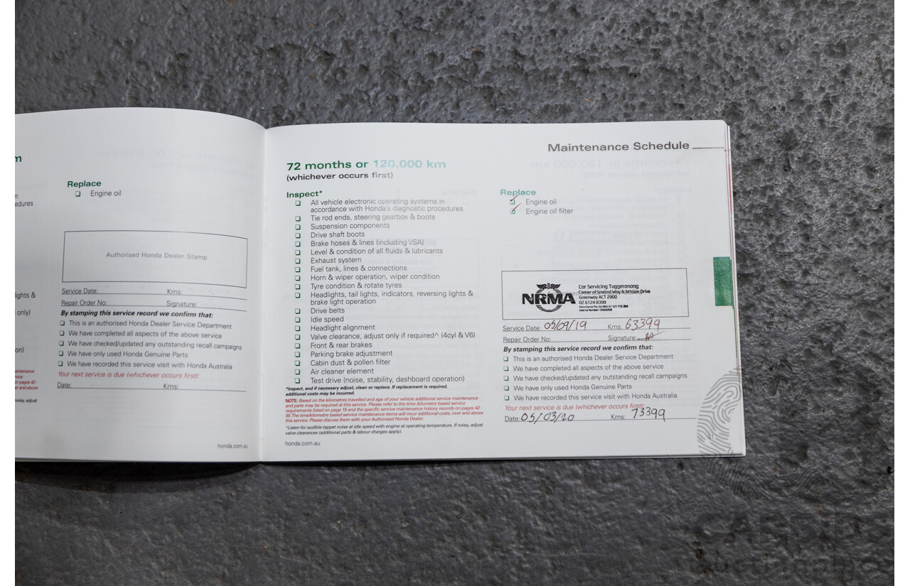 10/2013 Honda Accord VTi-S 4d Sedan Pearl White Orchid 2.4L