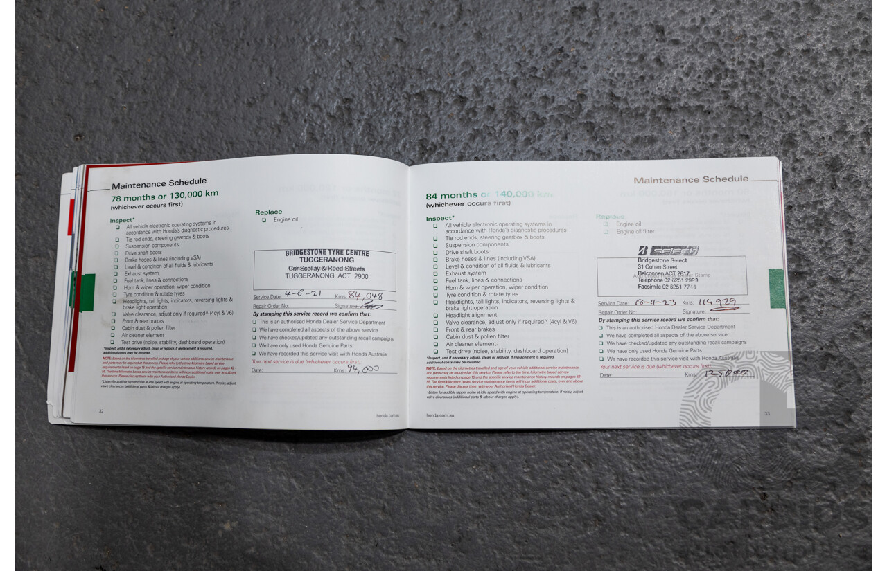 10/2013 Honda Accord VTi-S 4d Sedan Pearl White Orchid 2.4L