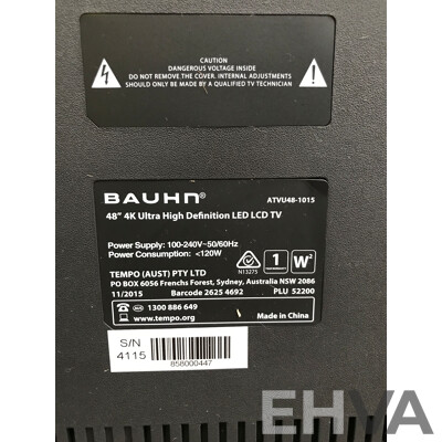 Bauhn 48 Inch 4K Ultra High Definition LED LCD TV