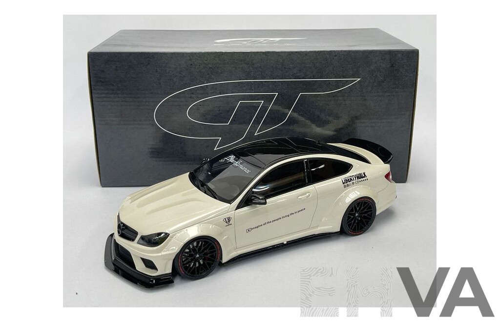 GT Spirit Mercedes Benz C63 AMG Coupe LB Works Widebody White KJ023 1:18 Scale Model Car