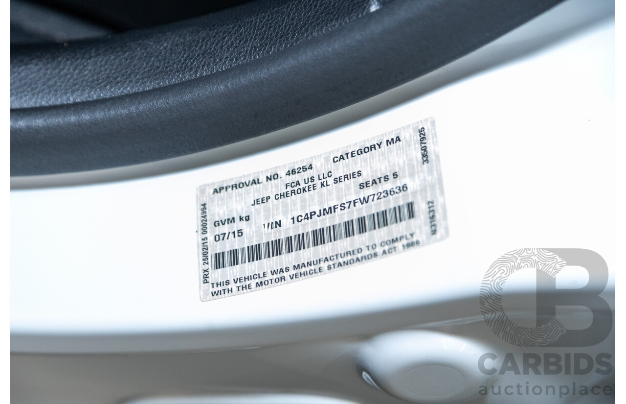 07/2015 Jeep Cherokee Trailhawk (4x4) KL MY15 4d Wagon Bright White V6 3.2L