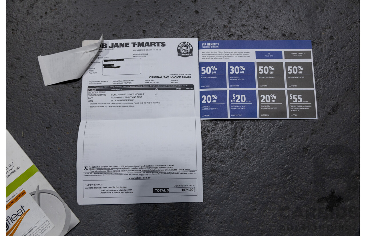 7/2013 Volkswagen Touareg V6 TDI (AWD) 7P MY13.5 4d Wagon Deep Black Pearl Turbo Diesel V6 3.0L