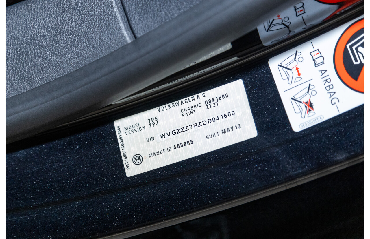 7/2013 Volkswagen Touareg V6 TDI (AWD) 7P MY13.5 4d Wagon Deep Black Pearl Turbo Diesel V6 3.0L