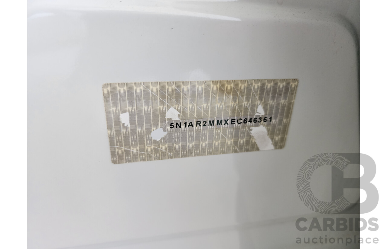 03/2014 Nissan Pathfinder ST-L (4x4) 4WD R52 4D Wagon White 3.5L