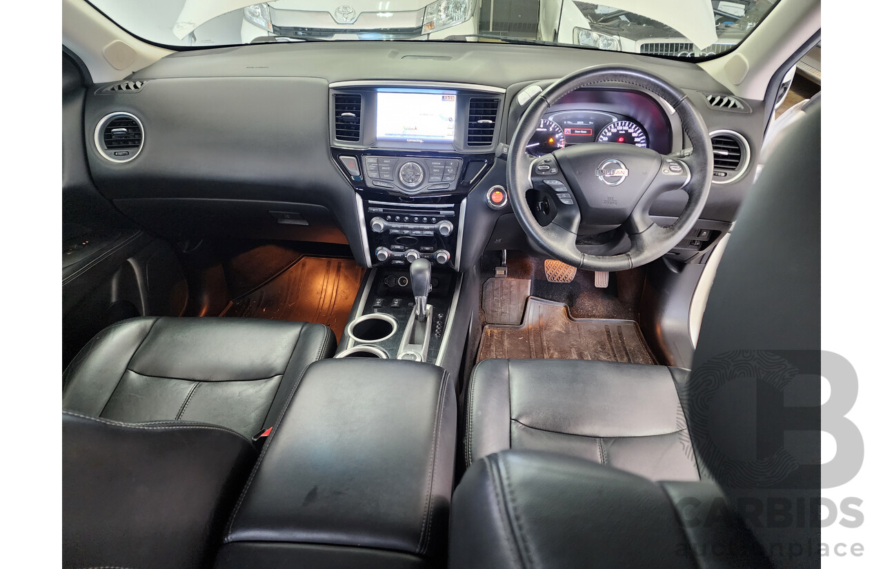 03/2014 Nissan Pathfinder ST-L (4x4) 4WD R52 4D Wagon White 3.5L