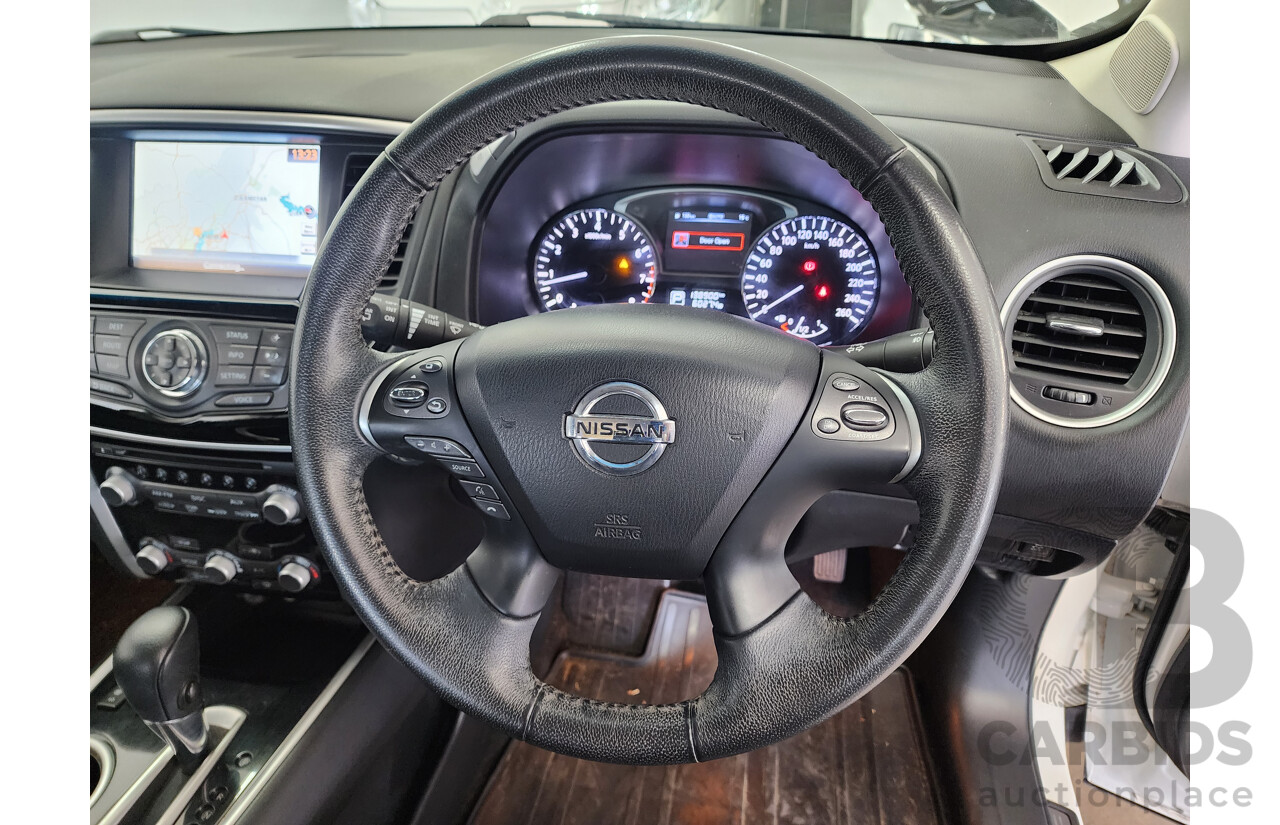 03/2014 Nissan Pathfinder ST-L (4x4) 4WD R52 4D Wagon White 3.5L