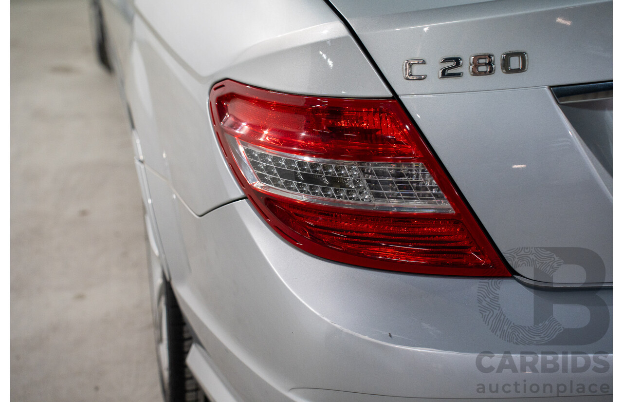 9/2008 Mercedes Benz C280 Avantgarde W204 4d Sedan Iridium Silver V6 3.0L
